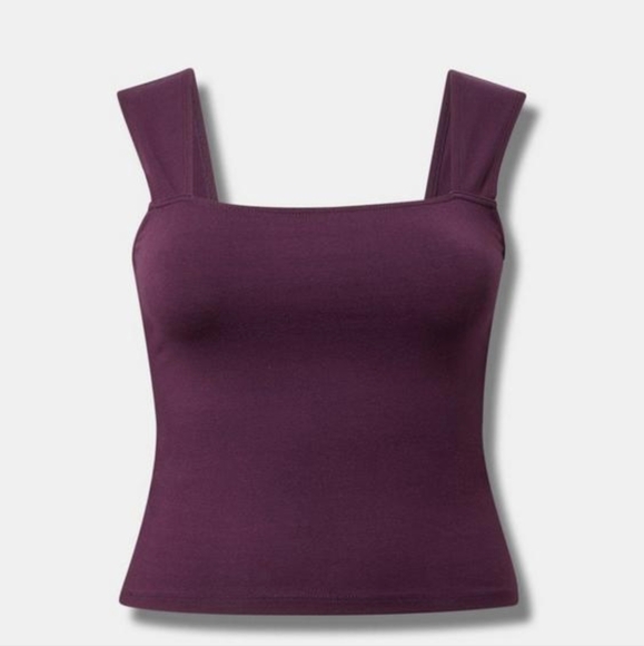 Torrid Foxy Crop Tank In Winter Bloom Purple Sz 1 XL 0X Summer - Picture 1 of 6